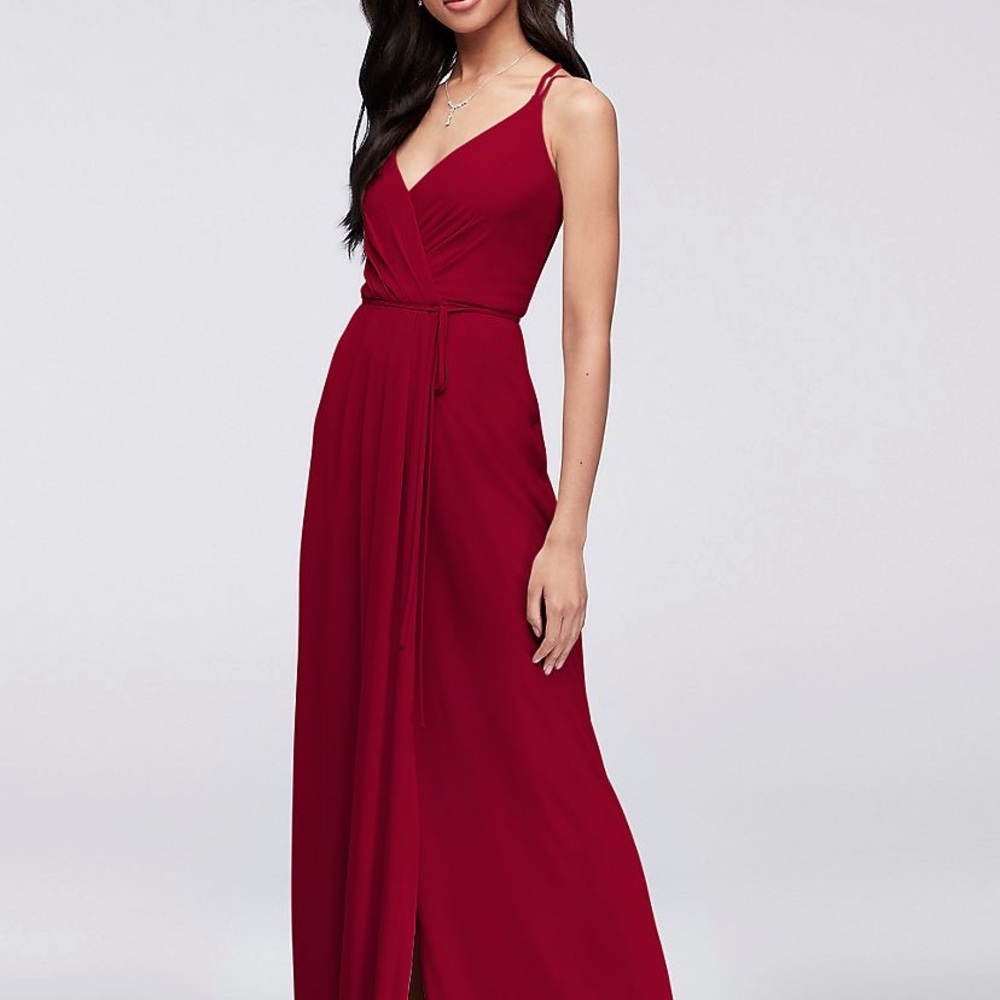 David’s bridal double strap georgette bridesmaids